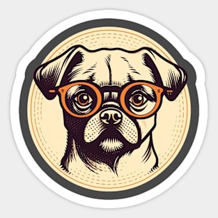 Retro dog Sticker